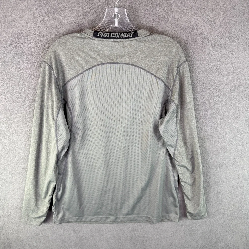 Nike Pro Combat Shirt Mens Large Gray Dri-Fit Fitted Athletic Training‎ MMA